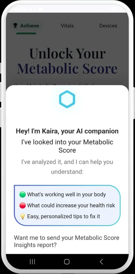 GoodFlip app — AI health view
