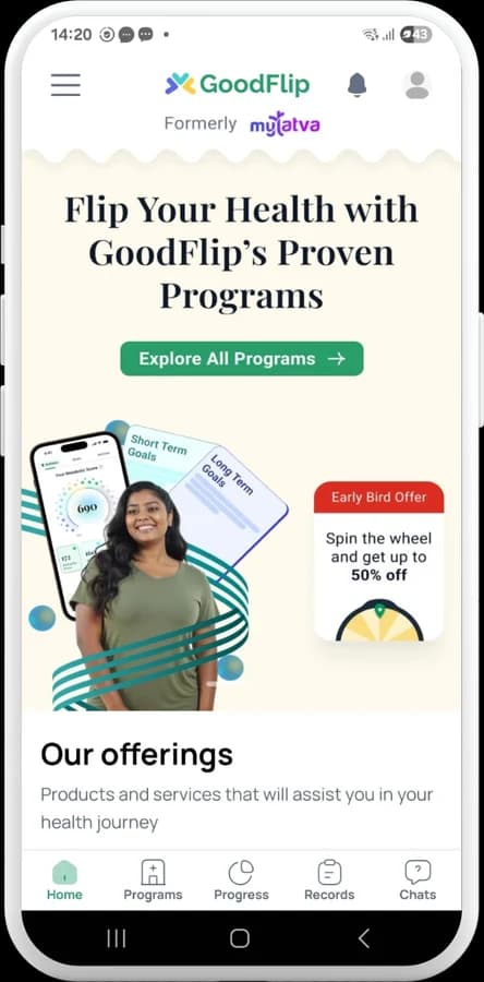 GoodFlip app — community view